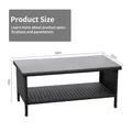 Rattaner 2-Layer Wicker Storage Coffee Table, Black: view 3