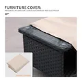 Rattaner 2-Layer Wicker Storage Coffee Table, Black: view 6