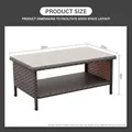 Rattaner 2-Layer Wicker Storage Coffee Table, Brown: view 3