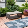 Rattaner 2-Layer Wicker Storage Coffee Table, Brown: view 5