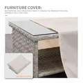 Rattaner 2-Layer Wicker Storage Coffee Table, Grey: view 4