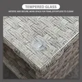 Rattaner 2-Layer Wicker Storage Coffee Table, Grey: view 6