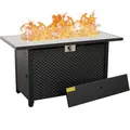 Rattaner 45-Inch Outdoor Fire Table, Woodgrain Marble: view 4