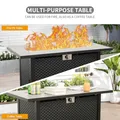 Rattaner 45-Inch Outdoor Fire Table, Woodgrain Marble: view 5