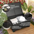 Rattaner 7 Pieces Wicker Sectional, Storage Table, Light Grey: view 5