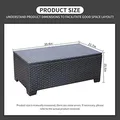 Rattaner Wicker Coffee Table, Storage + Side Table, Black: view 2